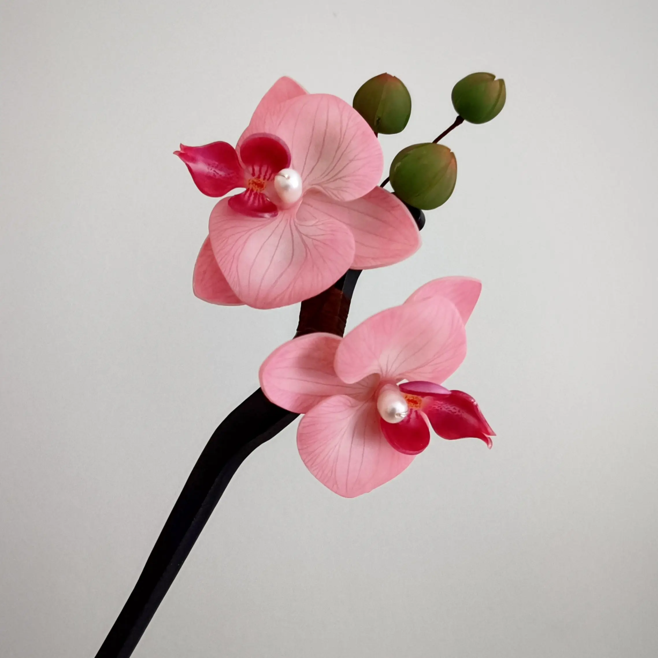 Свадебные головные уборы для невесты LALAVARA из смолы Орхидея фаленопсис китайские