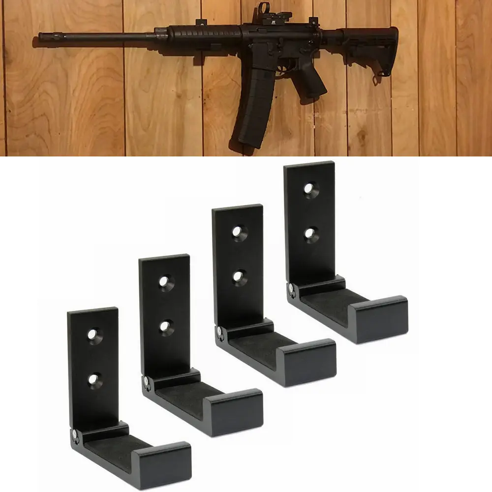 Gun Rack Wall Mount-Gun Racks Folding Shotgun Hooks Hangers Scratchproof with Soft Padding fit Indoor Hanging Any Gun,Sword,Bow