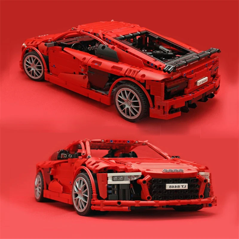 Техническая серия Audi Super Sports Car R8 Technic MOCs 4463 наборы моделей строительные блоки
