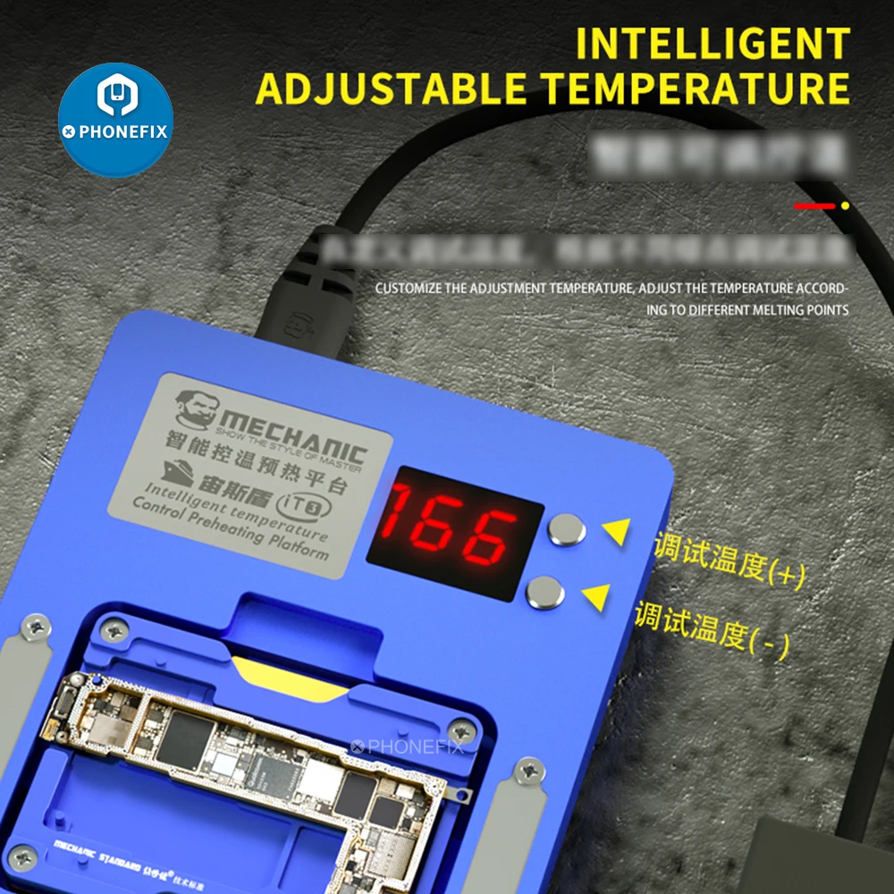 US $6.89 Mechanic iT3 Temperature Control Preheating Platform For iPhone X12 Pro Max Motherboard LayeredNand Flash CPU Face ID Repair