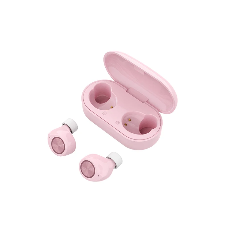 TWS Bluetooth наушники мини беспроводные наушники IPX5 водонепроницаемые спортивные стерео наушники с микрофоном для телефона Xiaomi - Цвет: Pink