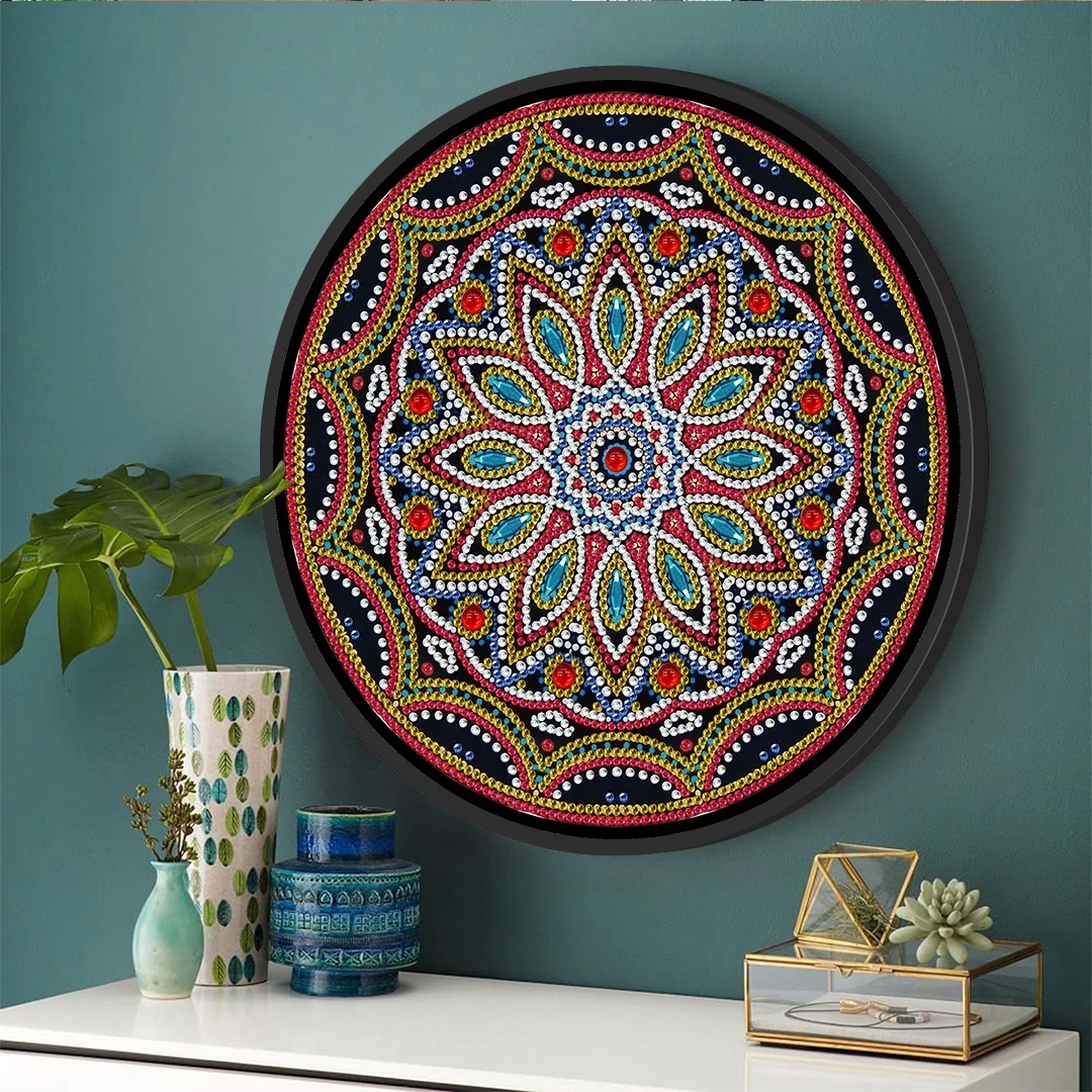 New Coming mandala Diamond Painting Diamond Embroidery Cross Stitch Painting Round picture frame Home Wall Decoration quilling needle price