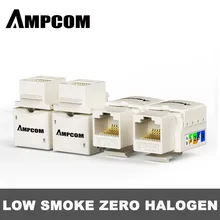 Ampcom cat6/cat5e perfurador para baixo keystone jack, rj45 módulo de acoplador modular parede plug adaptador conector
