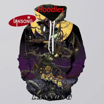 

new hoodies 3d print halloween harajuku tracksuits weashirts/pants winter jacket men short homme clothes men hip hop streetwears