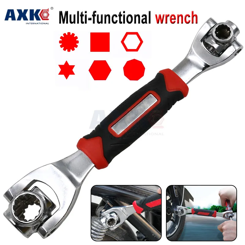 

Wrench 48 in 1 Tools Socket Works with Spline Bolts Torx 360 Degree 6-Point Universial Furniture Car Repair 250mm DT146