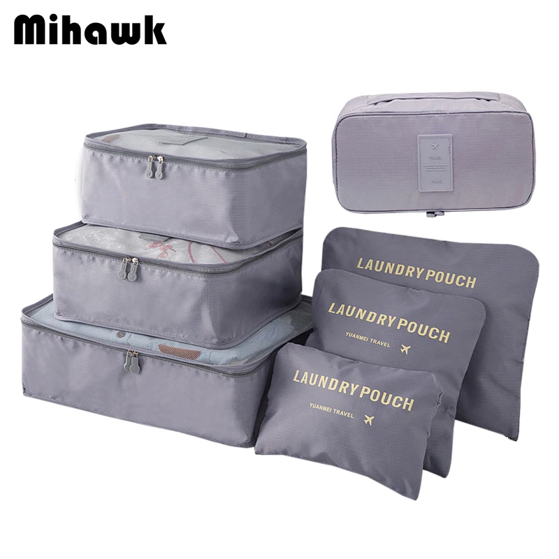 

Mihawk Waterproof Clothes Cosmetics Travel Bags Folding Clothes Underwear Shoes Tidy Packing Cube Organizer Luggage Accessories