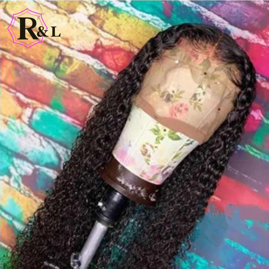 RULINDA кружевные передние человеческие волосы парики с детскими волосами кудрявые бразильские не-Реми волосы кружевные парики 13*4 предварительно выщипанные 130% плотность