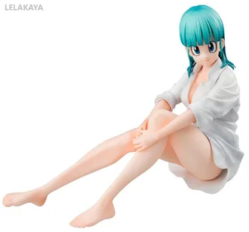 

Anime Dragon Ball Gals White Shirt Buruma Bulma Sitting Nightclothes Ending Ver. PVC Action Figure Collection Model Toys 13cm