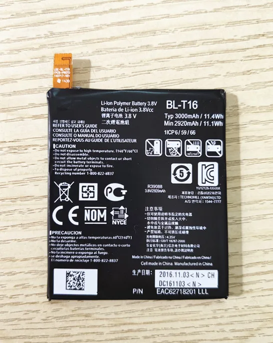 3000 мА/ч BL-T16 Батарея для LG H955A H959 G Flex 2 Vu 4 Vu4 H950 LS996 H955 US995 запасная батарея мобильного