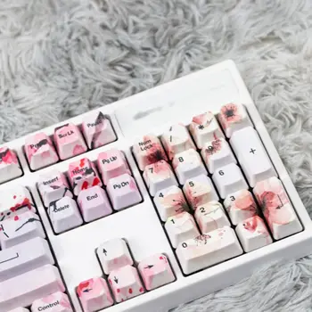 

OEM PBT Cherry Blossom Keycap Mechanical Keyboard Keycaps Dye-Sublimation Keycap