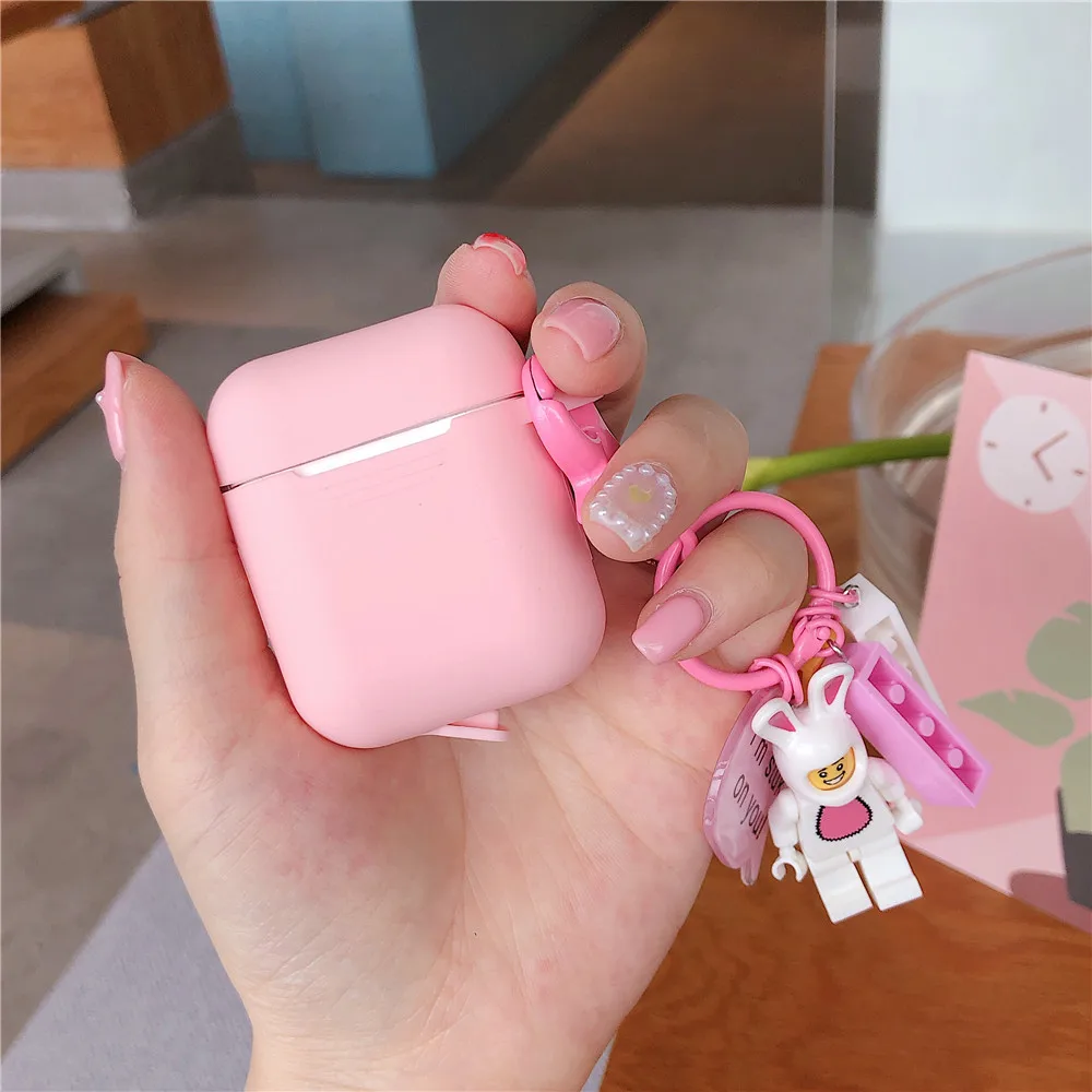 Marvel мультфильм кукла «мстители» кулон Декор силиконовый чехол для Airpods 1 2 Bluetooth беспроводные наушники коробка Защитная крышка