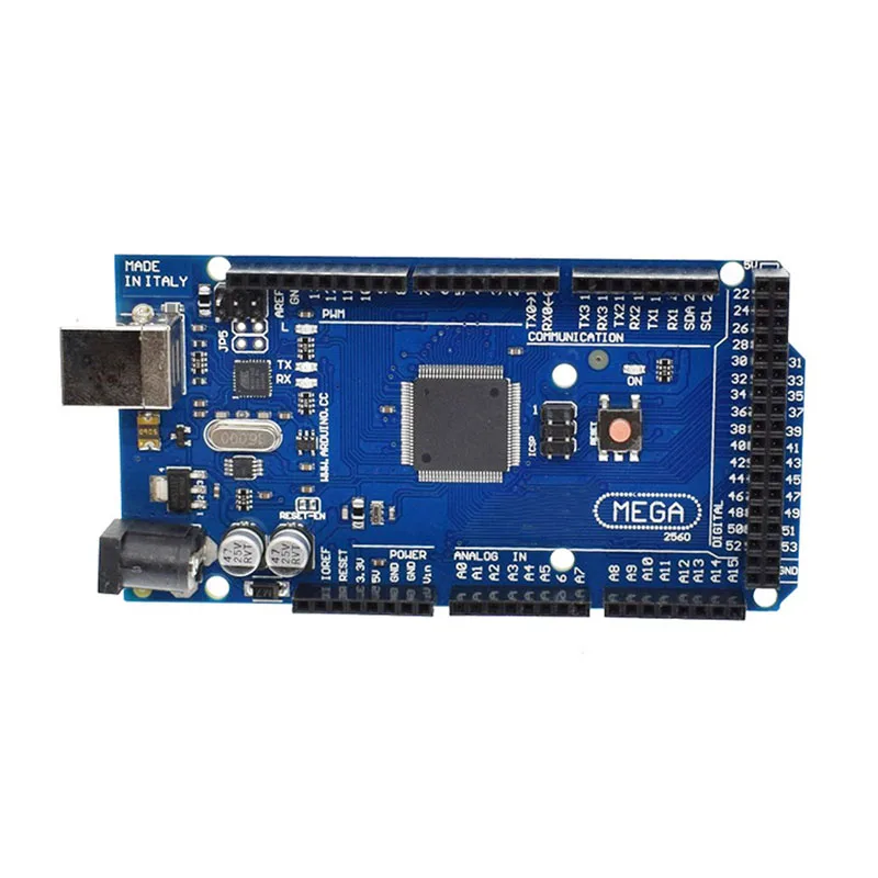 Плата 5 шт./лот Mega 2560 R3 с USB кабелем для Arduino MEGA2560 MEGA ATmega2560 16AU CH340G AVR макетная