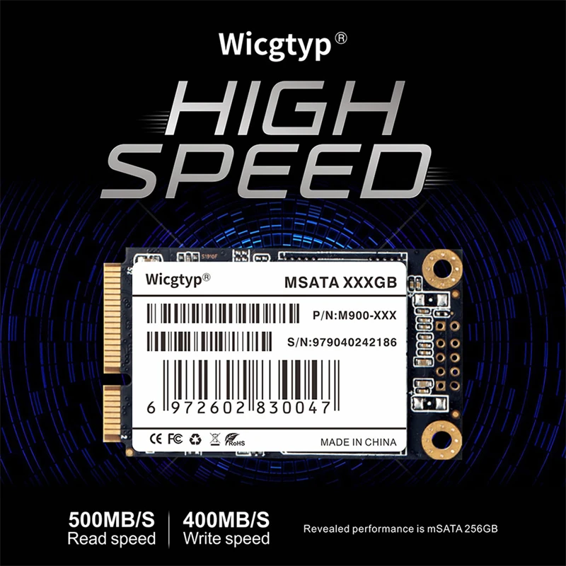 Wicgtyp mSATA SSD 128 ГБ 256 512 1 ТБ 2 sata3 Внутренний твердотельный накопитель жесткий диск HD HDD