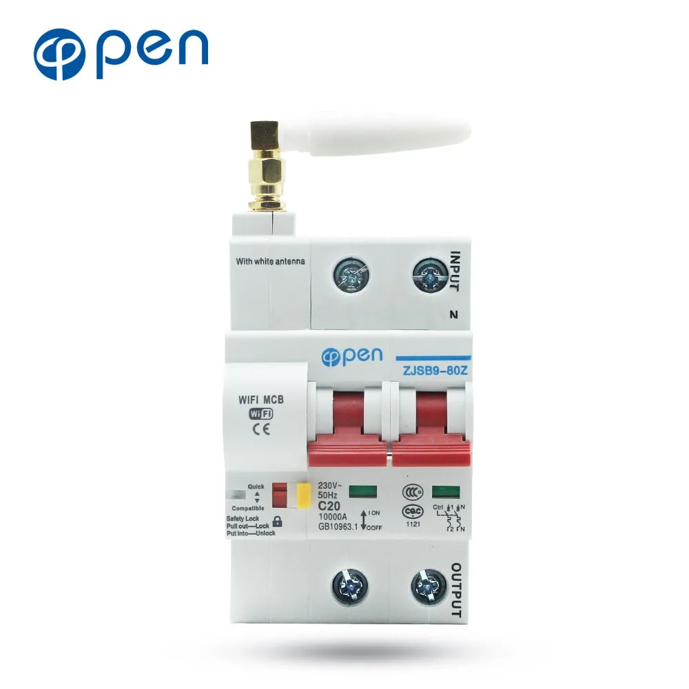 

OPEN C40 2P Recloser Wifi Circuit Breaker 2P 40A Remote Control Timing Switch Delay Set Function Automatic Lock Intelligent