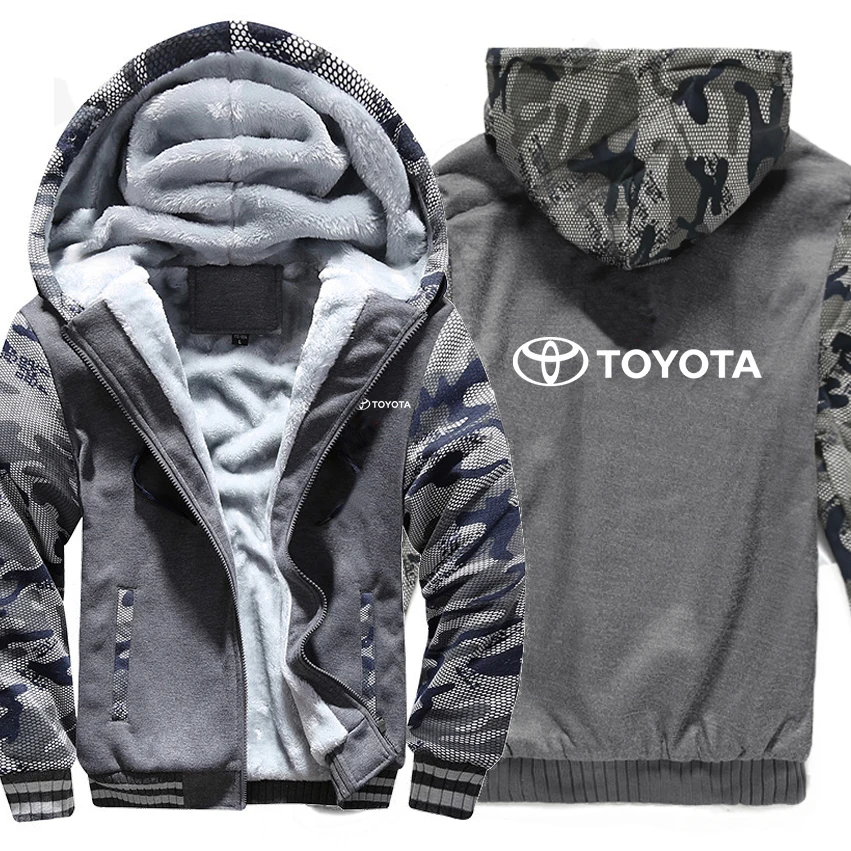 Толстовки с капюшоном для Toyota, зимний камуфляжный чехол, куртка для мужчин, шерстяной Лайнер, флисовые толстовки для Toyota
