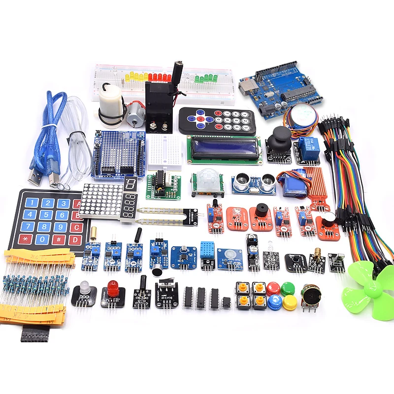 Бесплатная доставка Diy UNO R3 проект полной Starter Kit с урок CD для Arduino
