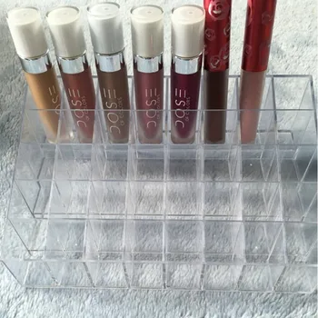 

Trapezoid Clear Makeup Display 40 Lattices Lipstick Stand Case Cosmetic Organizer Holder Box Hot Sale High Quality Holder Box