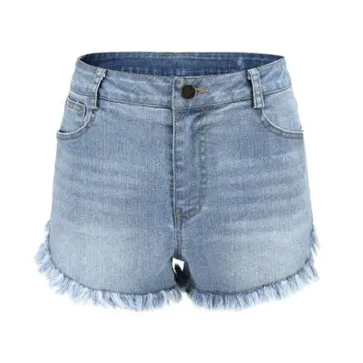 Navy Blue Винтажные гофрированные джинсовые шорты с высокой талией для женщин,, корейский стиль, повседневные джинсовые шорты, летние популярные Короткие штаны для женщин - Цвет: Navy Blue
