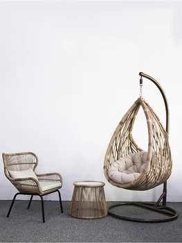 

Freeshipping Lounger Outdoor Rattan Sofa Lying Bed Balcony Hanging basket Villa Outdoor Vacation Furniture PE Rattan Chairs Sets