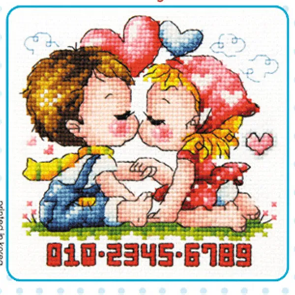 Белый SO464 DIY мини-Мультяшные пакеты для рукоделия, Стич для вышивки крестиком, хлопковая ткань для рукоделия, наборы для вышивания крестиком - Цвет: Белый