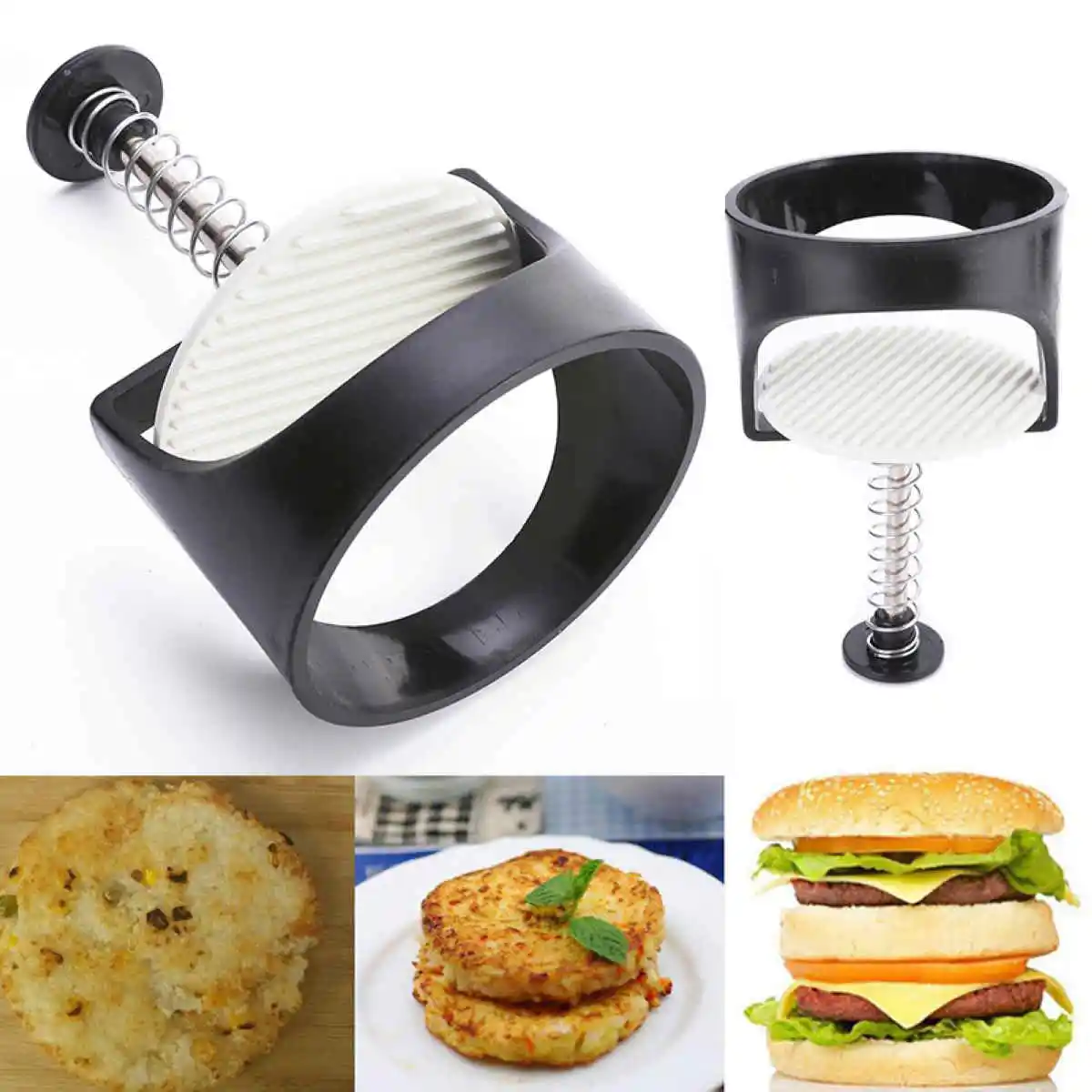 JX-LCLYL New Plastic Stuffed Burger Press Meat Beef Hamburger Maker Kitchen Cooking Tool