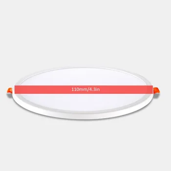 

LED Panel Light Ultra Thin 6W 8W 85-265V Aluminum Round Ceiling Recessed Downlight open hole adjustable White warm