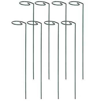 

8 Packs of Plant Support Piles, Garden Metal Plant Support Piles, Plant Stem Support Rings, 40 cm / 15.8 Inches
