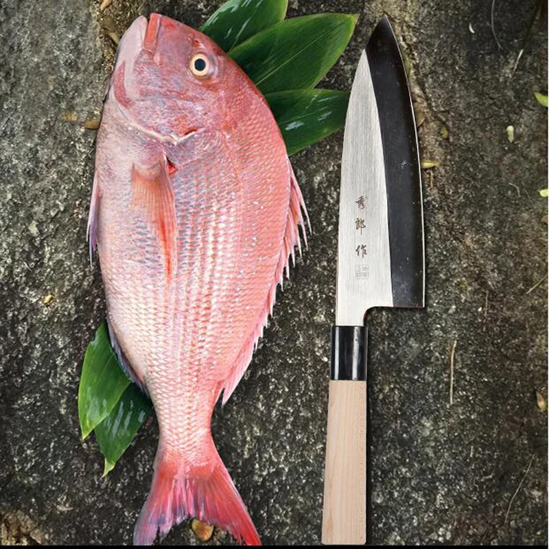 

New High Quality Stainless Steel Professional Willow Edged Chef Knife Salmon Bone Head Knives Sharp Kill Raw Fish Fillet Knife