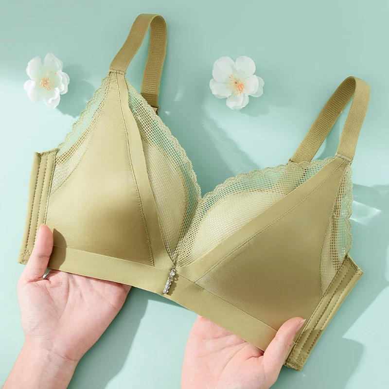 Roseheart New Sexy For Women Pink Blue Bralette Wireless Padded Bras Girl Student Maiden Bra Underwear Cup A B C Female