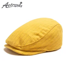 [AETRENDS] мужская полосатая плоская Лыжная газетная шерстяная шляпа Гэтсби таксиста, кепка Z-10089