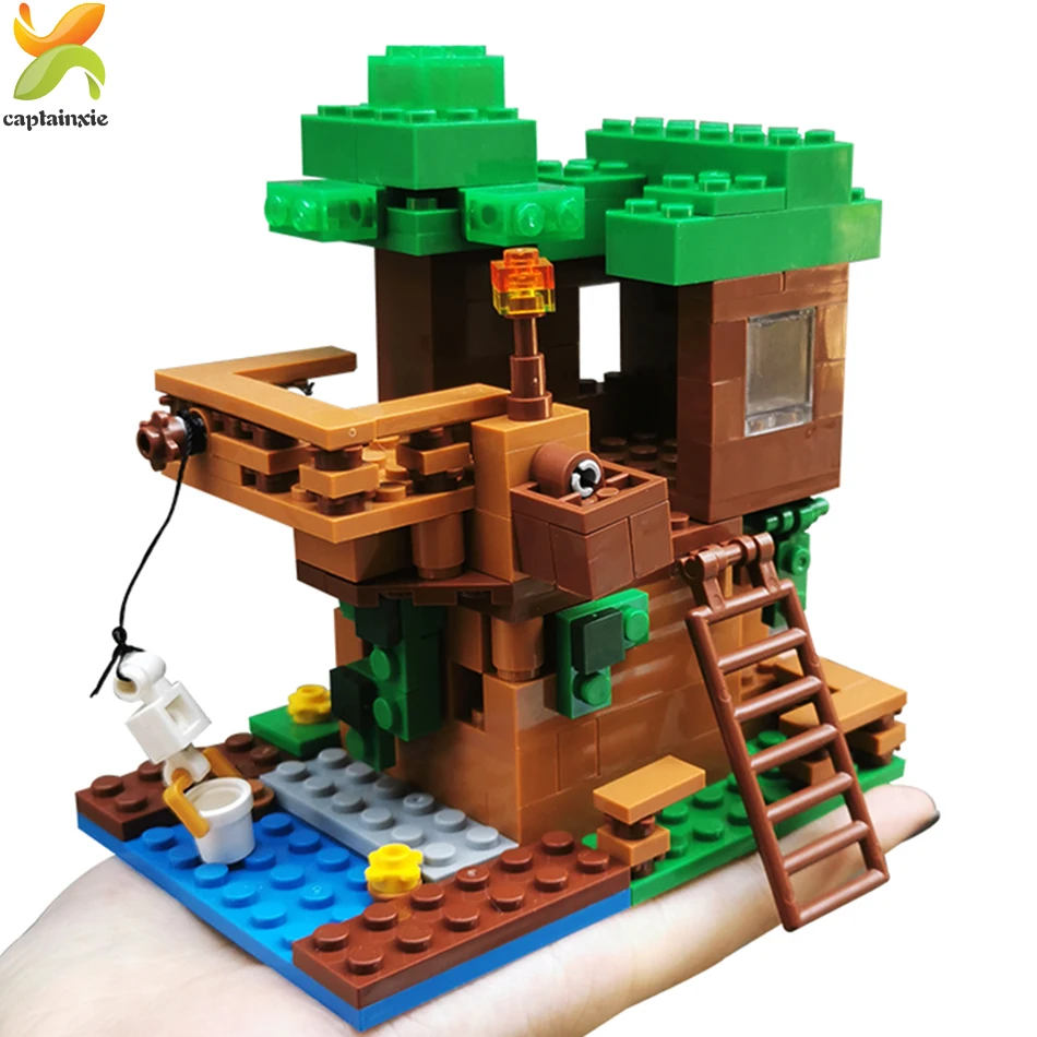 Tree House My World Model Figures Building Blocks MinecraftINGLys Town Guardian Mine World City Educational Bricks Children Toys Tree House My World Model Figures Building Blocks MinecraftINGLys Town Guardian Mine World City Educational Bricks Children Toys