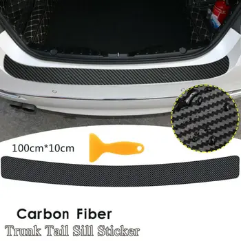 

Rear Bumper Sticker 100cm Accessories Carbon Fiber Car Rear Bumper Protector Corner Trim Sticker