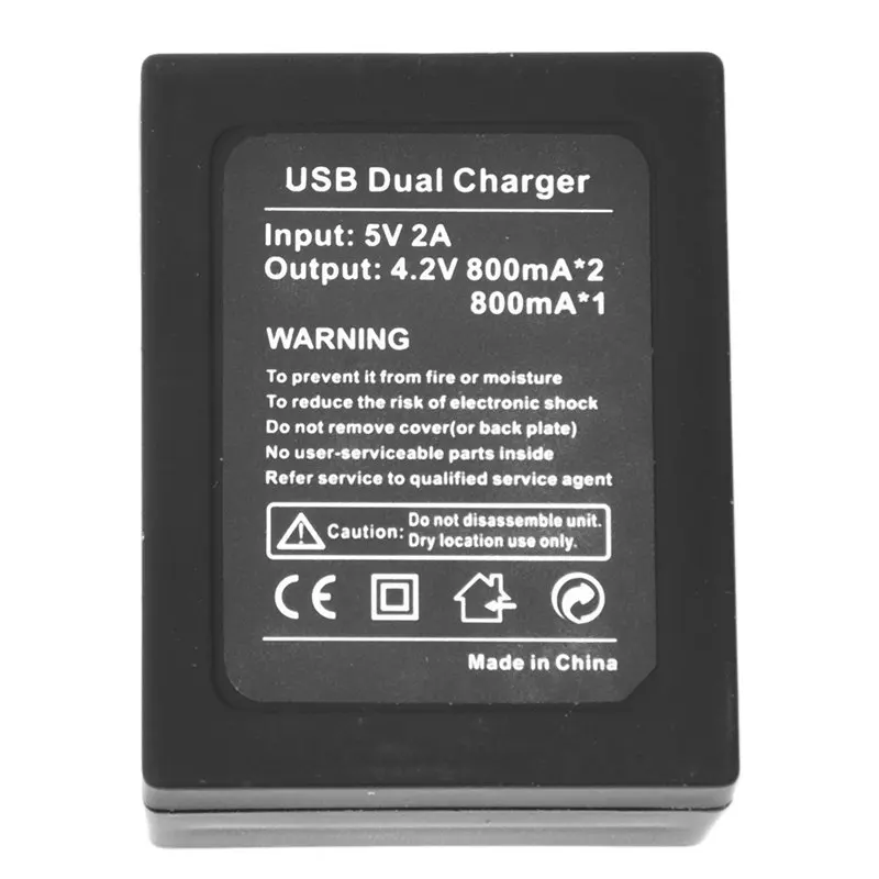 2x1050 mAh батареи+ зарядное устройство для GoPro AHDBT-301 201 HD HERO 3 3+ черный пост