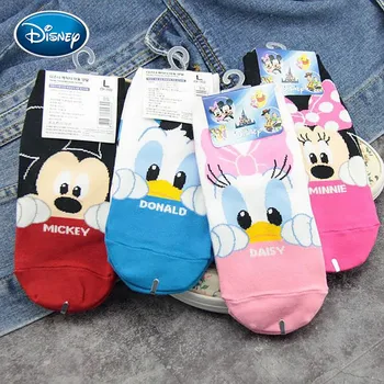 

Disney Cute Kid socks cartoon Mickey Duck baby socks spring and autumn cotton shallow mouth 3~10 years old boys and girls sock