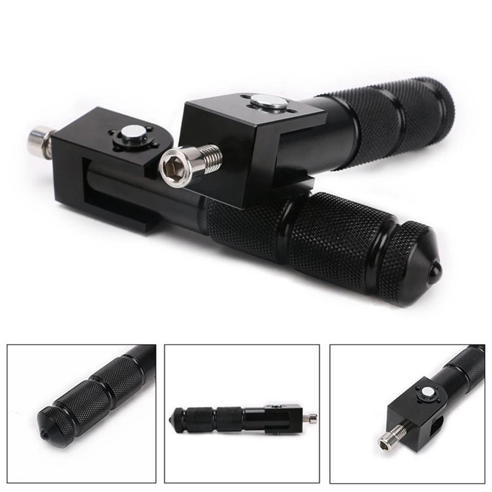 Repose Pied Moto Lot De 2 Repose-pieds Universels En Aluminium Pour Moto, Voiture électrique, 8 Mm, Tige De Support Pliable à 90 Degrés (noir Repose- Pieds Pour Moto