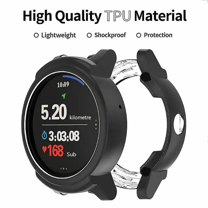 

All-Around Plated Soft TPU Screen Protector Cover for TicWatch E Smartwatch