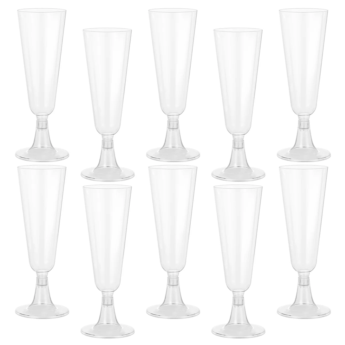 30pcs Plastic Red Goblets Cups Disposable Champagne Drink Cups Cocktail
