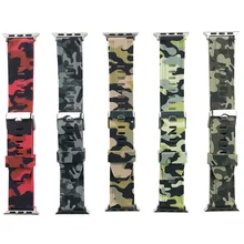5 цветов Groove конструкция камуфляж мягкий ремешок для наручных часов Apple Watch, версии 5 4 3 2 1 силиконовый браслет 40/44/38 мм/42 мм, ремешок на запястье