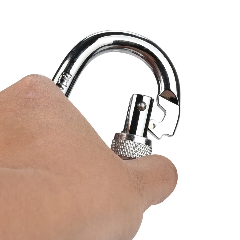 25KN Mountaineering Caving Rock Climbing Carabiner O Shaped Safety Master Screw Lock Buckle Escalade Equipement Dropship Z1016