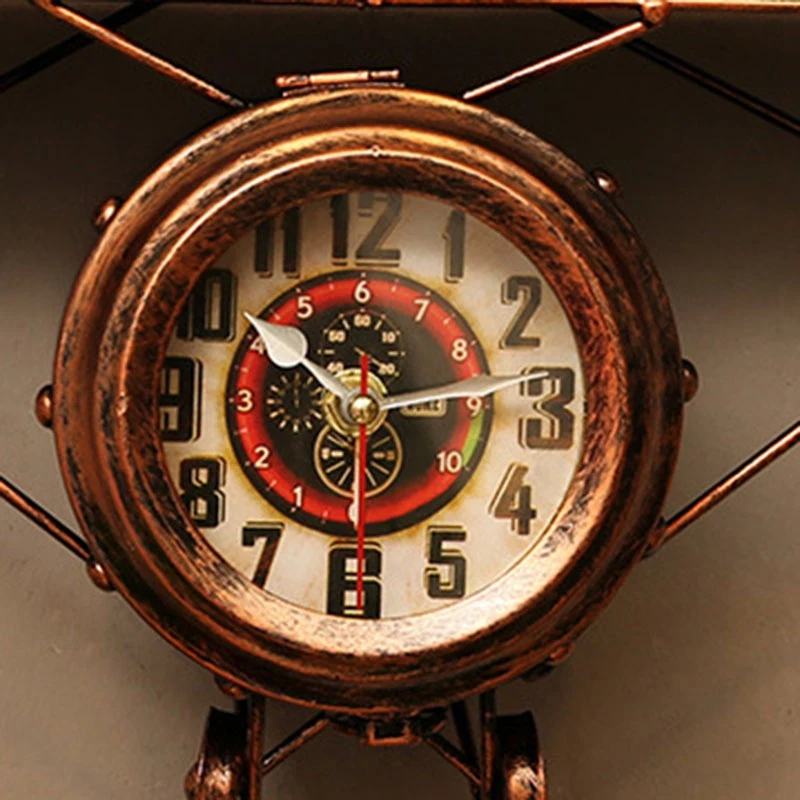 Новые полки из кованого железа, подвесные часы для создания простого Ретро кованого железа, часы и стойки для самолетов, украшения