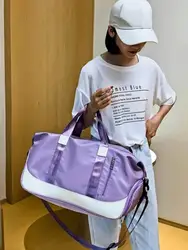 Women'S Gym Yoga Bag Dry Wet Separation Shoe Position Shoulder Bag Short Hand Travel Bag Handbag