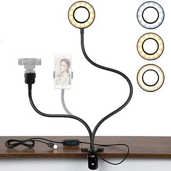 

Amazon hot salephotography shooting Led Lamp Beauty Live Broadcast Clip On Selfie Mini Usb Multi Lens Ring Filll Light
