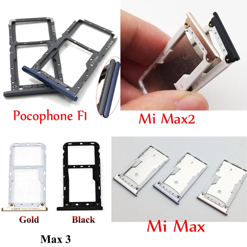 Держатель слота для sim карты Xiaomi Mi Max 2 3 Pocophone F1 аксессуары адаптера держатель SIM