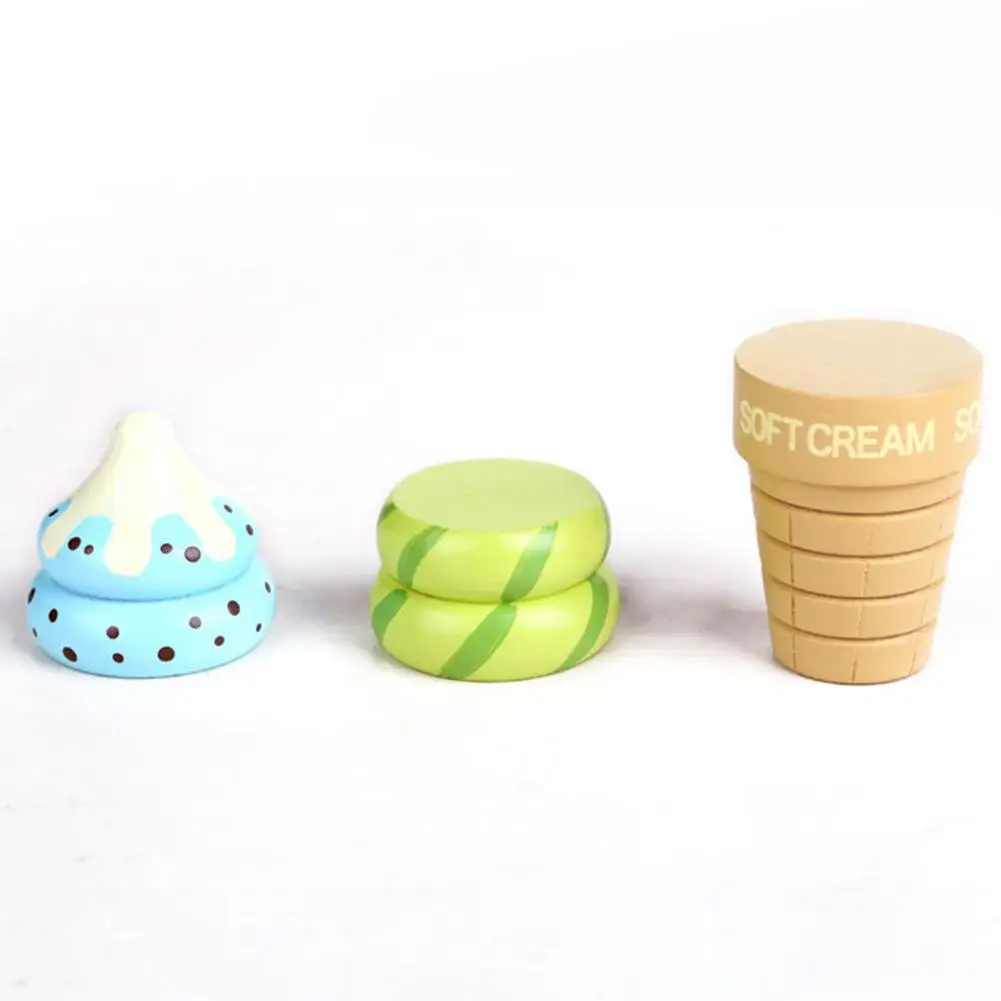 GloryStar деревянная кухня игровой дом игрушка магнит Трехцветная мороженое игрушка клубника детский подарок