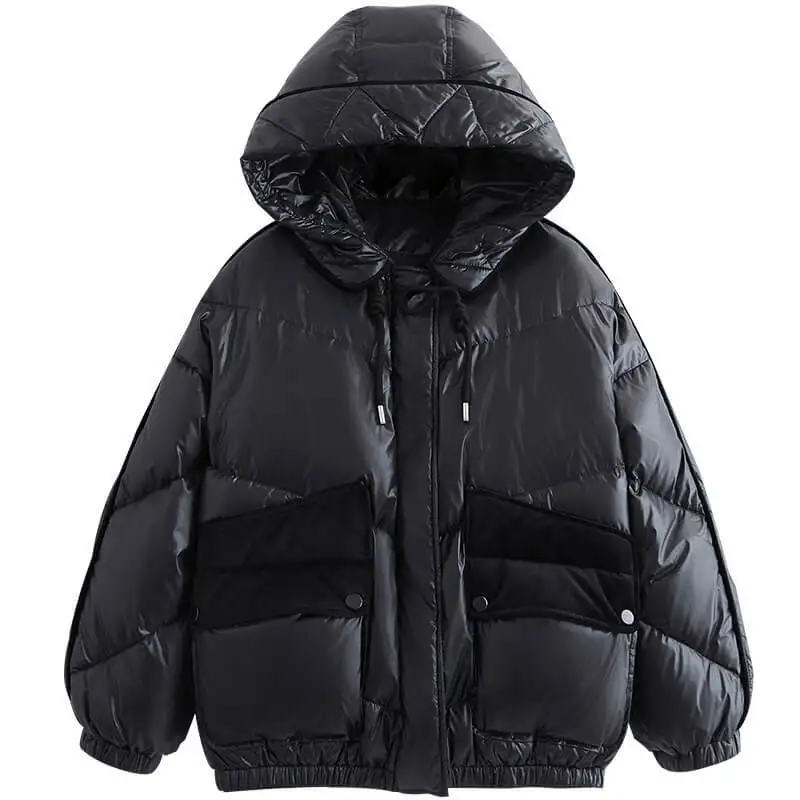 

New Winter Clothes Down Jackets Overcoat Long Even Hat Loose Winter Loose Coat