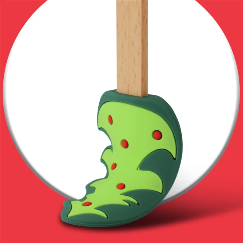 Silicone Cream Spatula Christmas Tree Santa Claus Snowman Cake Mixing Batter Scraper Kitchen Baking Tools with Wooden Handle