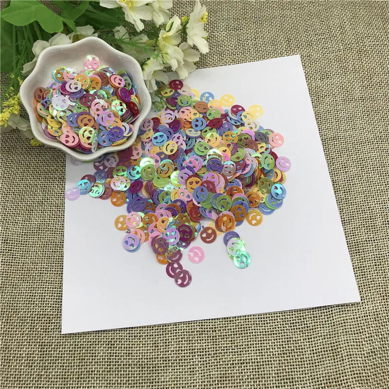 25g 9mm Mixed Color Smiley Sewing Garment Accessories Clothing accessories DIY Sequins scrapbooking shakes | Дом и сад