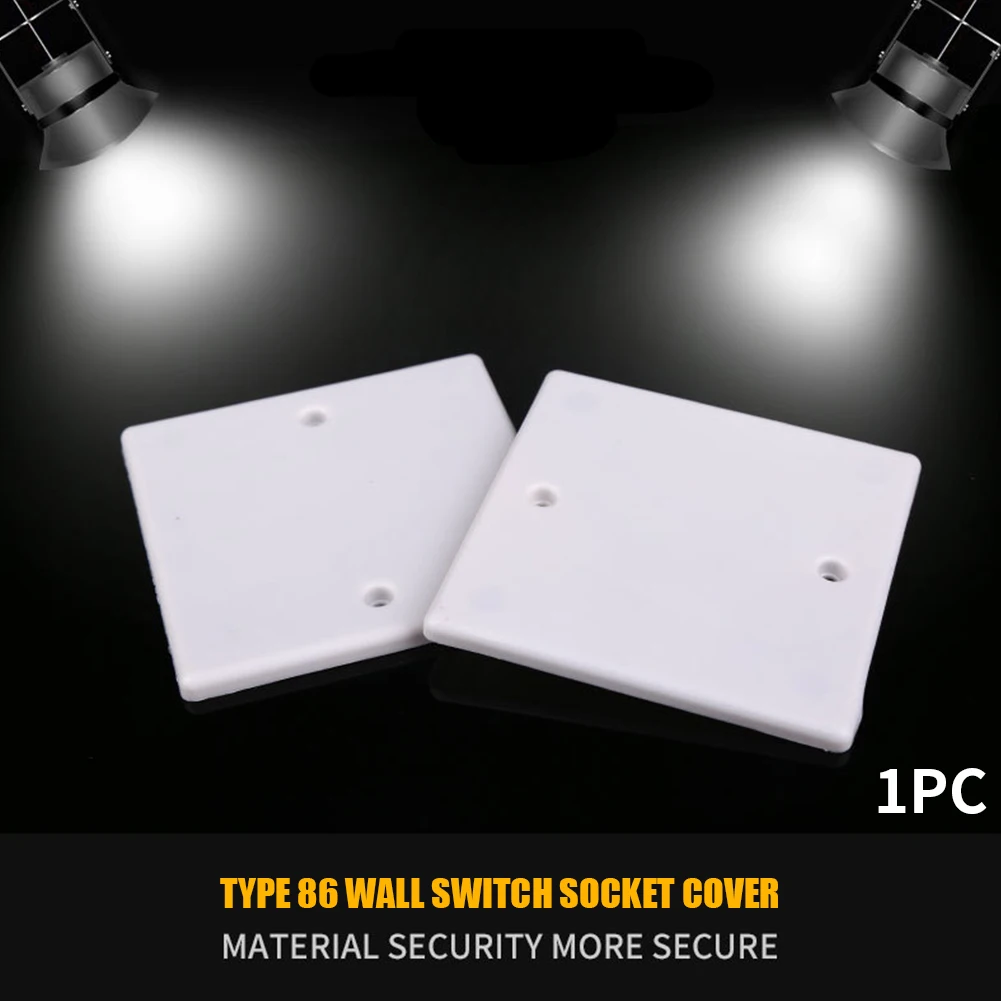 

86 Type Electric Switch Home Durable Outlet Plate Blank Hotel Heat Resistant Protection Wall Socket Cover Single Light