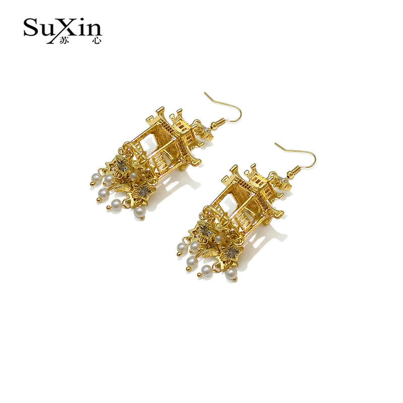 

2019 New Fashion Metal Gold Silver Color Geometric Drop Earrings Exaggerate Square Long Pendientes Earrings For Women Brincos