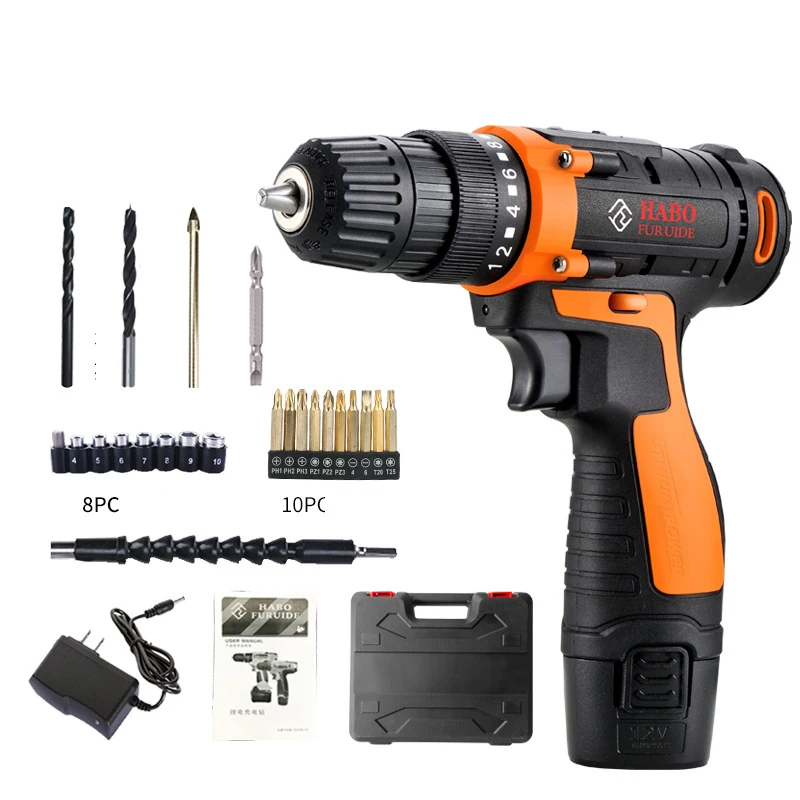 

Electric Drill Lithium-on 12V 25V 16.8V Electric Screwdriver Cordless Drill Electric Screwdriver Mini Wireless Power Driver DC